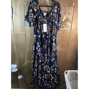Annick Carla Dress Navy Floral Size 3XL